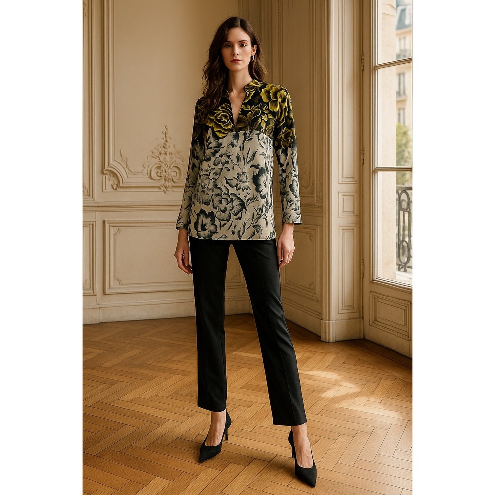 ETRO Silk Floral Print Blouse Size 10 - Picture 2 of 5